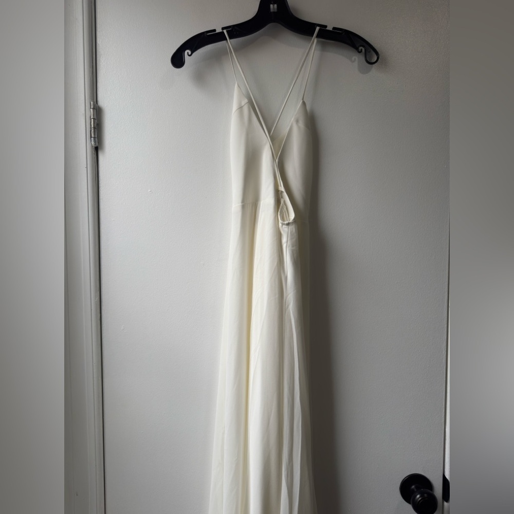 Show Me Your MuMu Godshaw Goddess White Maxi Dress Sz L - Picture 5 of 12